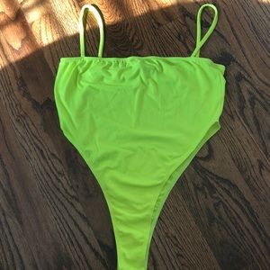 Neon green bodysuit